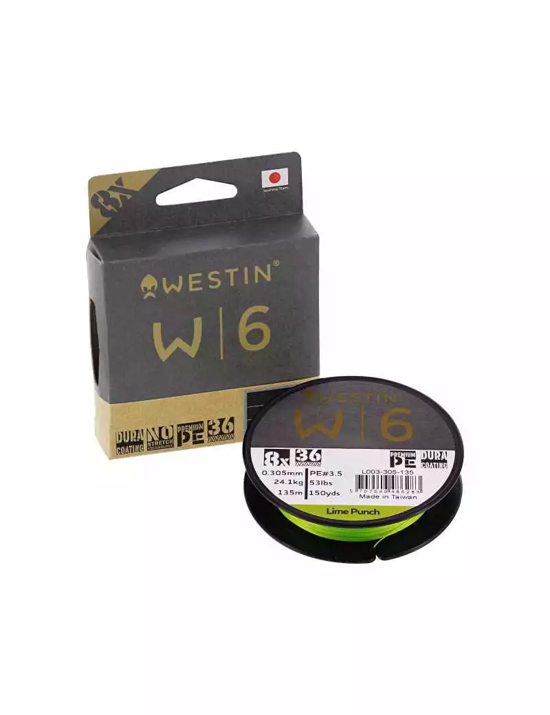 W6 8 Braid Lime Punch 0.08mm 135m 3.7Kg