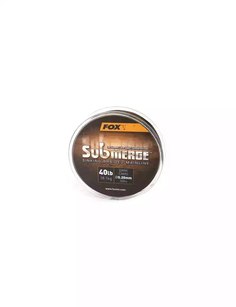 Submerge Sinking Braided Mainline - Dark Camo 25lb/0.16mm 600m