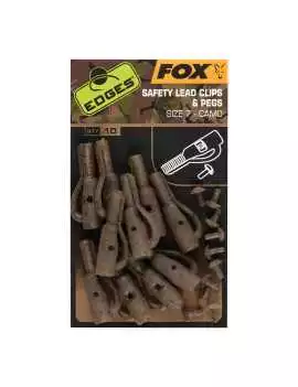 Clip Plomb FOX Camo Safety Lead Clip & Pegs