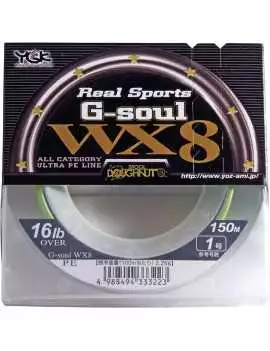 Tresse YGK WX8 REAL SPORTS G SOUL - PE 0.8 (12lb)