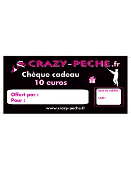 Chèque cadeau Crazy-peche.fr