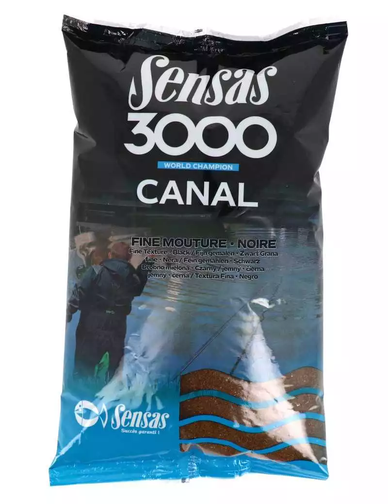 Amorces Pêche - 3000 CANAL NOIRE FINE MOUTURE Sensas