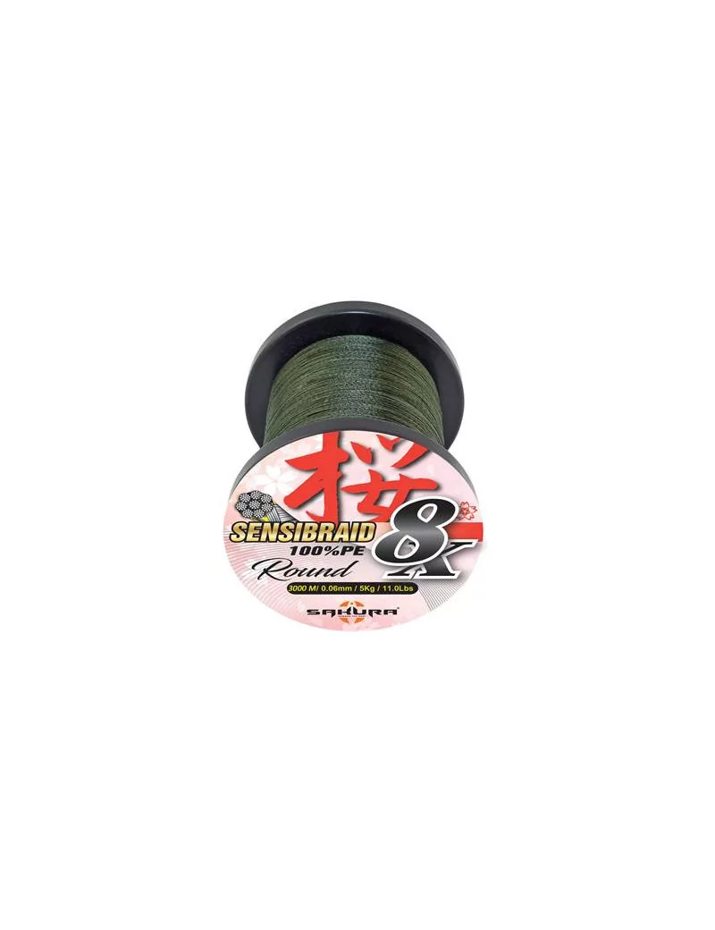 Tresse SAKURA Sensibraid 8 brins Green 3000m