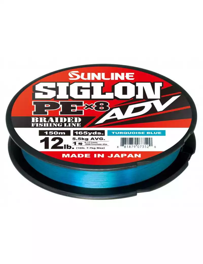 SIGLON BRAID ADV 8X PE Bleu turquoise 150M